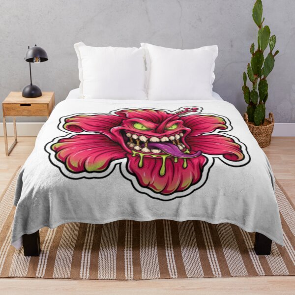 Item preview, Evil Hibiscus Tropical Flower Monster Creature designed and sold by TeeDesignMaster.