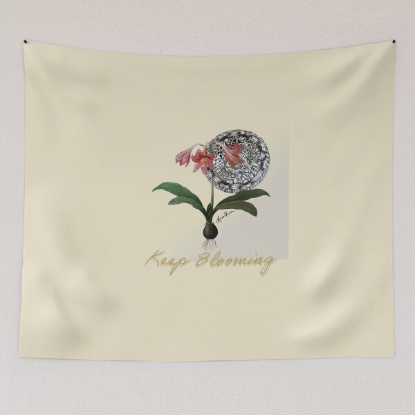 Item preview, Keep Blooming – Red Amaryllis with Zentangle Mandala designed and sold by LorieFossaArt.