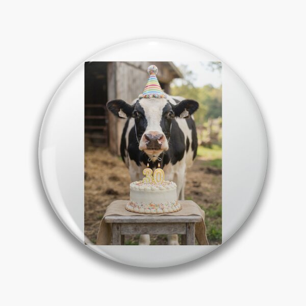 Item preview, Cow 30th birthday cute adorable cake party baby kawaii designed and sold by CheeseBlueprint.