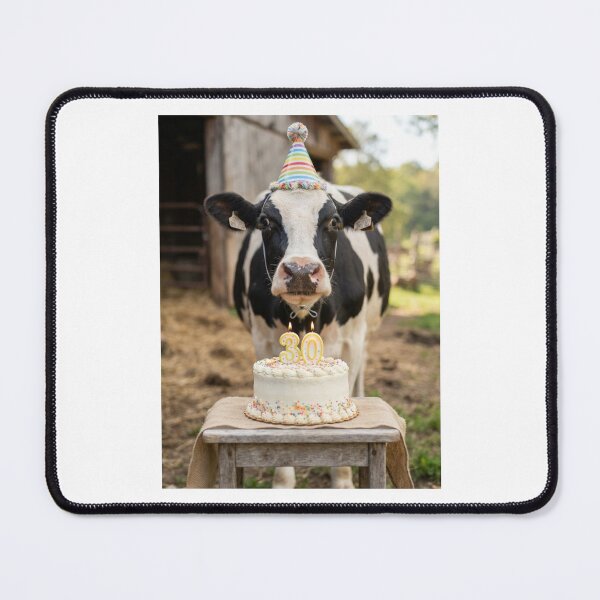 Item preview, Cow 30th birthday cute adorable cake party baby kawaii designed and sold by CheeseBlueprint.