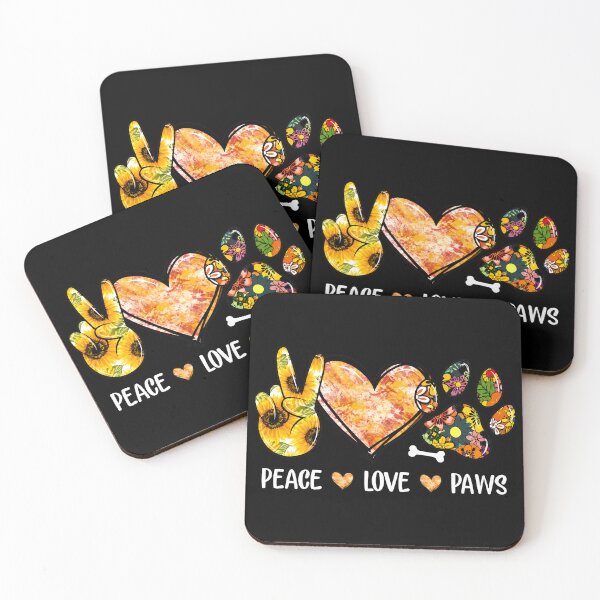 Item preview, Peace Love Paws Sunflower Paw Print Design designed and sold by Dmo3HarkoArt.