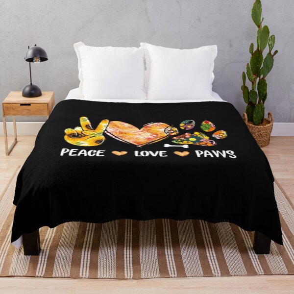 Item preview, Peace Love Paws Sunflower Paw Print Design designed and sold by Dmo3HarkoArt.