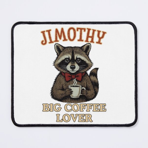 Item preview, Jimothy Big Coffee Lover Funny Vintage Raccoon Bowtie T-Shirt designed and sold by BellabdO.