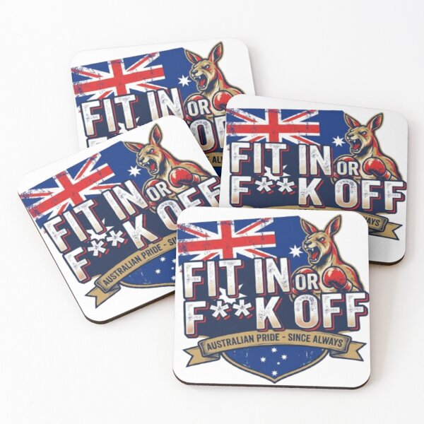 Item preview, Australia - Fit in or F**K OFF designed and sold by Kirrindy Designs.