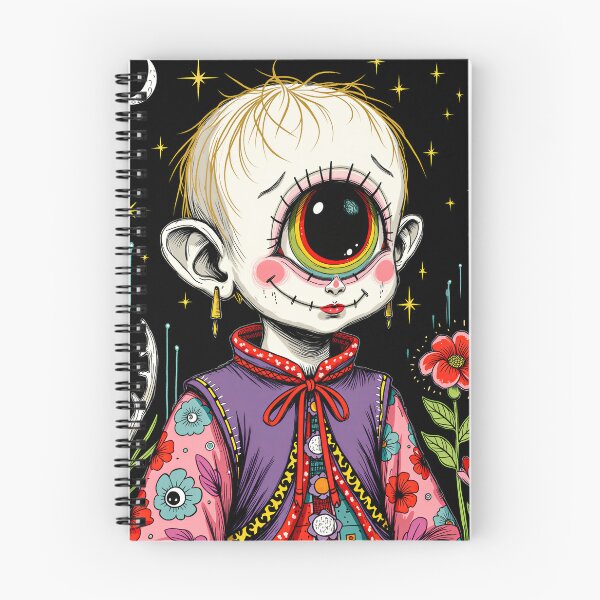 Item preview, Creepy Cute One-Eyed Girl Portrait | Fantasy Character Illustration designed and sold by QQQueen.
