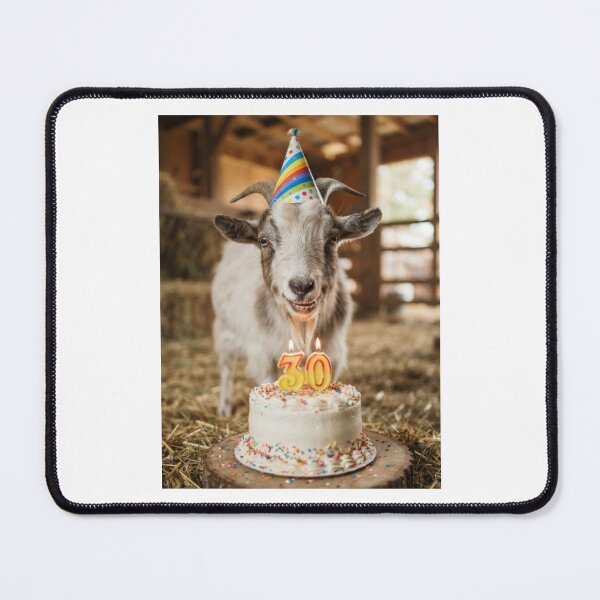 Item preview, Goat 30th birthday cute adorable cake party baby kawaii designed and sold by CheeseBlueprint.