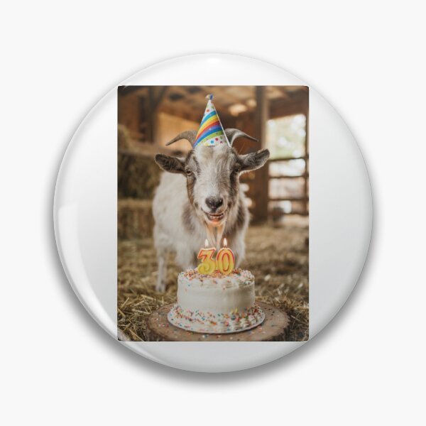 Item preview, Goat 30th birthday cute adorable cake party baby kawaii designed and sold by CheeseBlueprint.
