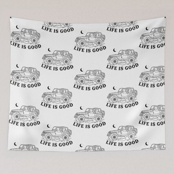 Item preview, Life Is Good Wrangler Tj Off-Road 4X4 American Flag Top Off Black designed and sold by AlexGuzm-an.