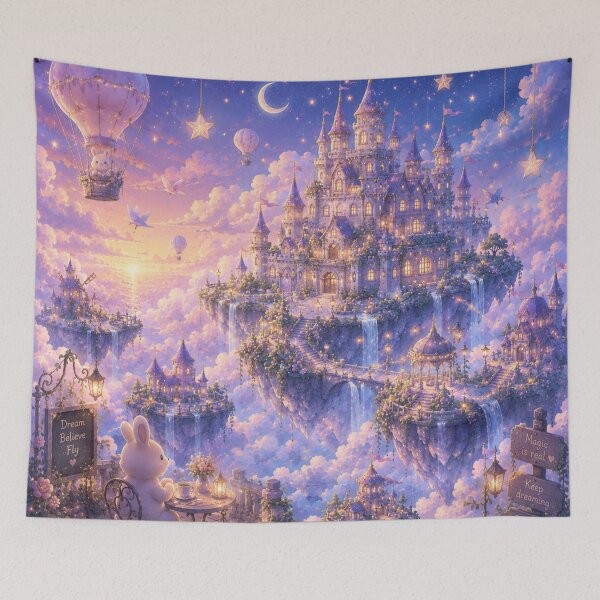 Item preview, Dreamy Fantasy Castle in the Clouds Magical Fairytale designed and sold by 0606PM.