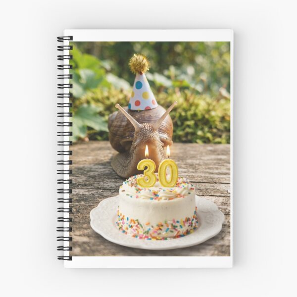 Item preview, Snail 30th birthday cute adorable cake party baby kawaii designed and sold by CheeseBlueprint.