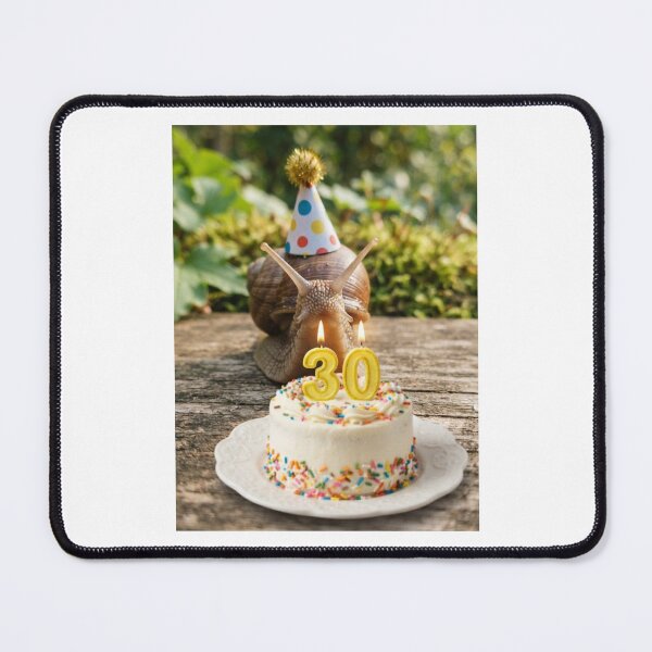 Item preview, Snail 30th birthday cute adorable cake party baby kawaii designed and sold by CheeseBlueprint.