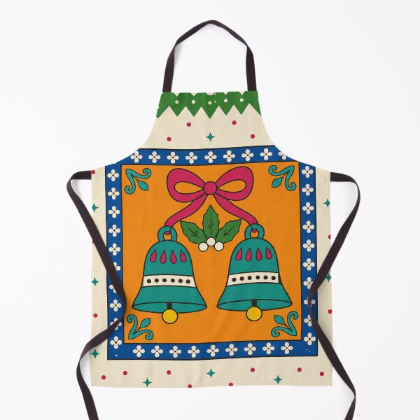 Item preview, Mexican Folk Christmas Bells — Talavera Tile Campanas Papel Picado designed and sold by Planthem.