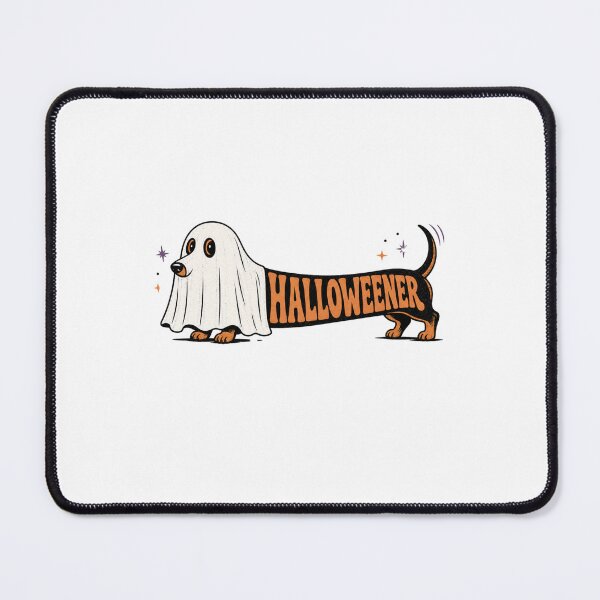 Item preview, Halloweener Cute Sausage Dog Ghost Halloween Retro designed and sold by BearLoveDesign.