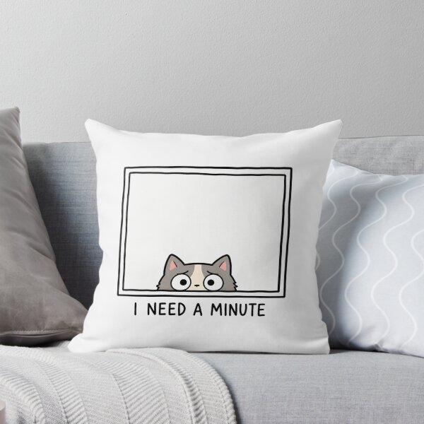 Item preview, I Need a Minute Funny Cat Meme Introvert Relatable designed and sold by MonkiFlipp.
