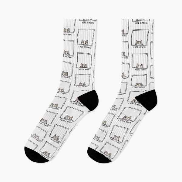 Item preview, I Need a Minute Funny Cat Meme Introvert Relatable designed and sold by MonkiFlipp.