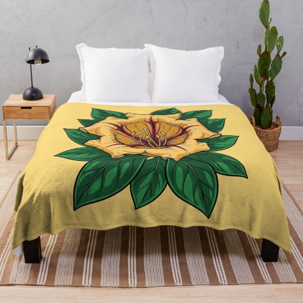 Item preview, Golden Chalice Pop Art: Solandra Maxima Botanical Print designed and sold by FreiherrPK.