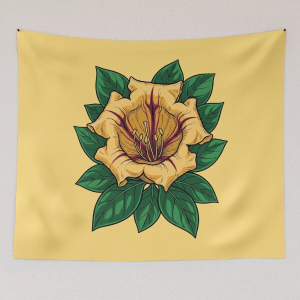 Item preview, Golden Chalice Pop Art: Solandra Maxima Botanical Print designed and sold by FreiherrPK.