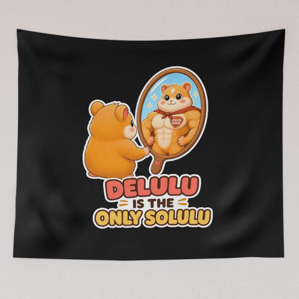 Item preview, Delulu Is The Only Solulu Hamster Funny Meme designed and sold by Pick'n Quick.