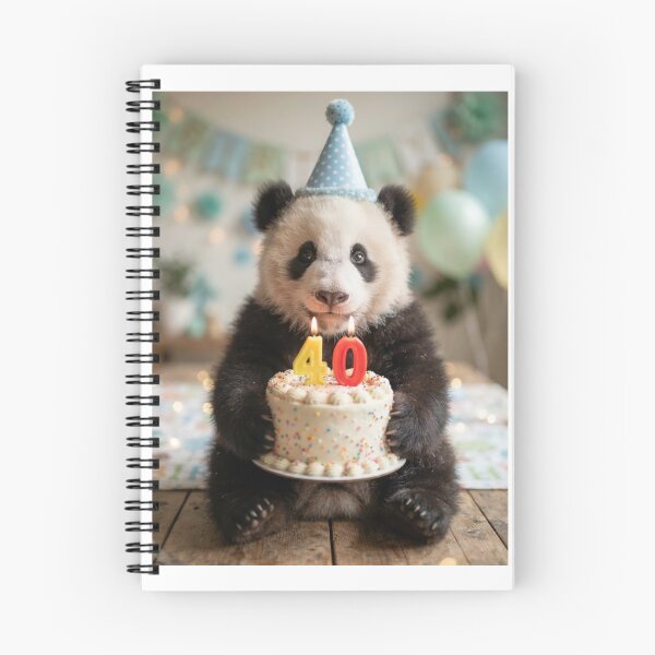 Item preview, Panda 40th birthday cute adorable cake party baby kawaii designed and sold by CheeseBlueprint.