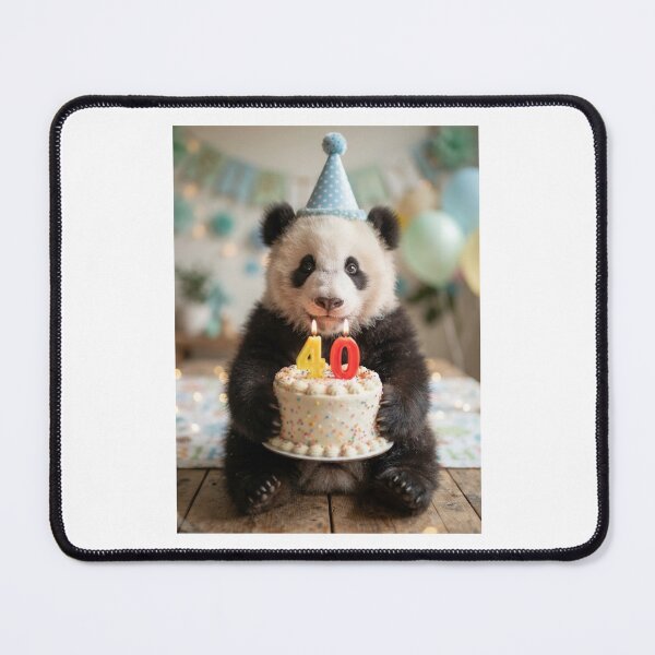 Item preview, Panda 40th birthday cute adorable cake party baby kawaii designed and sold by CheeseBlueprint.