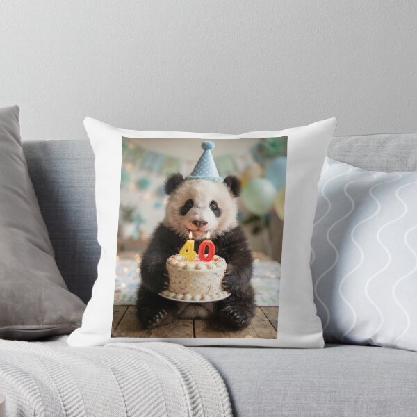 Item preview, Panda 40th birthday cute adorable cake party baby kawaii designed and sold by CheeseBlueprint.