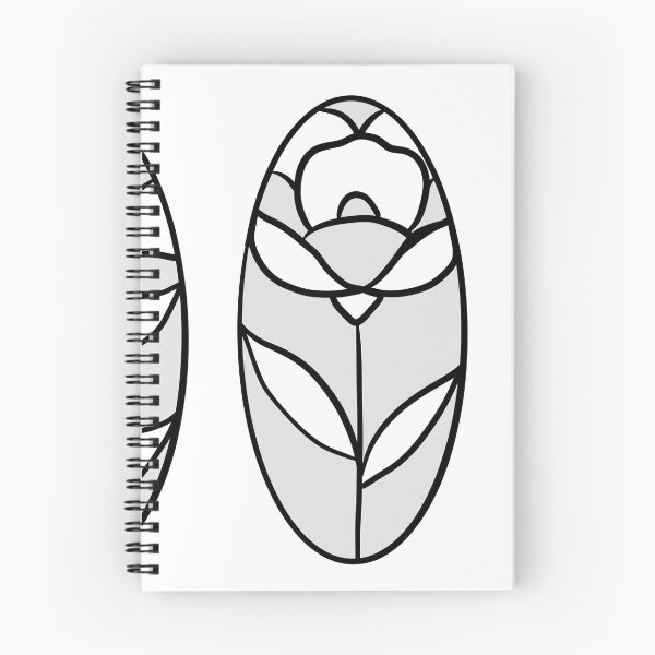 Item preview, Stained Glass Floral Oval Frames Line Art Illustration designed and sold by LYAN-STORE.