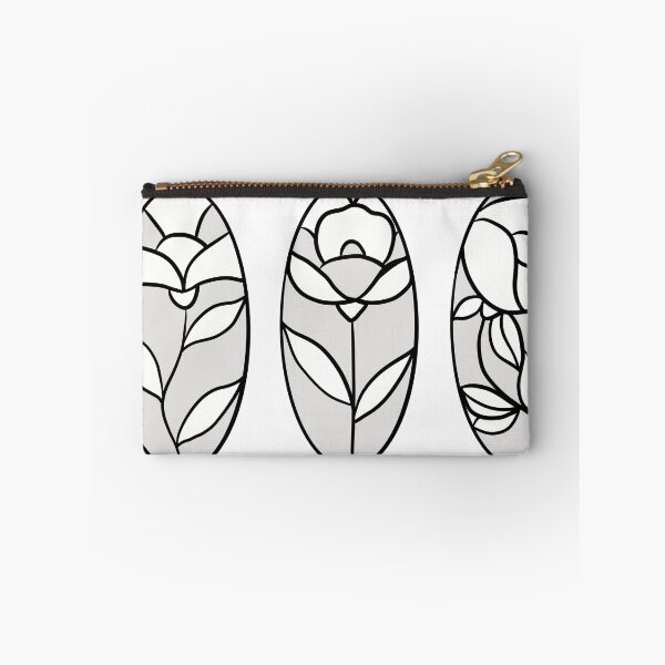 Item preview, Stained Glass Floral Oval Frames Line Art Illustration designed and sold by LYAN-STORE.
