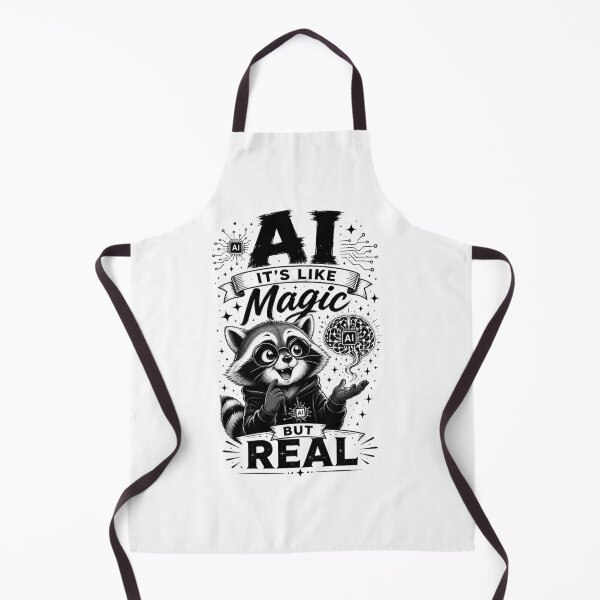 Item preview, AI It’s Like Magic But Real T-Shirt – Cute Raccoon Tech Humor Graphic Tee designed and sold by Artimax-Studio.