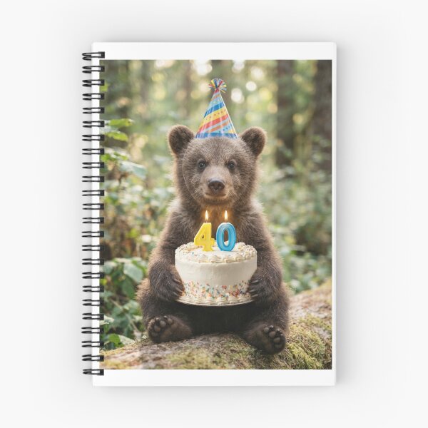 Item preview, Bear 40th birthday cute adorable cake party baby kawaii designed and sold by CheeseBlueprint.