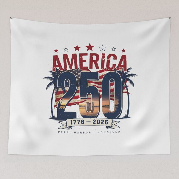 Item preview, America 250 Honolulu Hawaii Pearl Harbor Semiquincentennial 1776 - 2026 Vintage Flag v4            designed and sold by DarylWelsh2024.