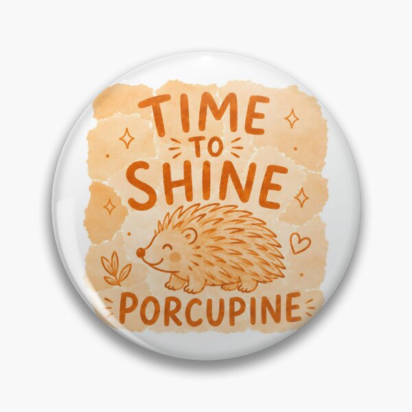 Item preview, Time To Shine Porcupine Cute Back to School Gift designed and sold by Lina Caro.