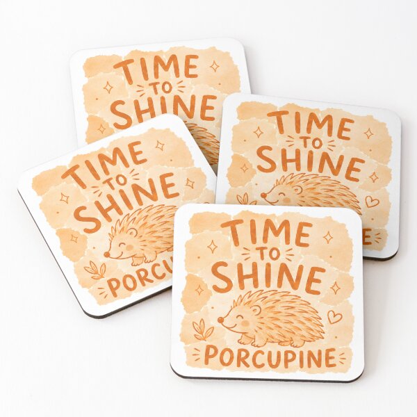 Item preview, Time To Shine Porcupine Cute Back to School Gift designed and sold by Lina Caro.