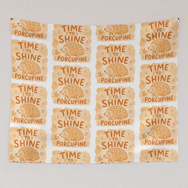 Item preview, Time To Shine Porcupine Cute Back to School Gift designed and sold by Lina Caro.
