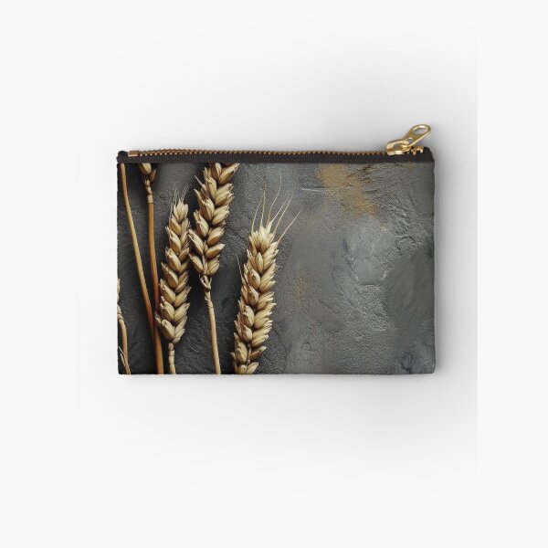 Item preview, Golden Wheat Ears Dark Slate Stone Rustic Background designed and sold by LYAN-STORE.