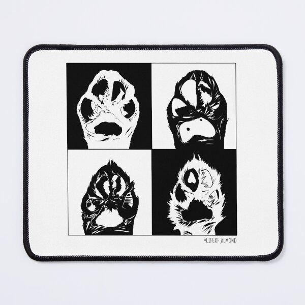 Item preview, Four Cat Paws B&W Graphic Art designed and sold by Dmo3HarkoArt.