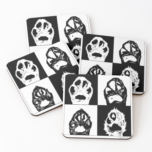 Item preview, Four Cat Paws B&W Graphic Art designed and sold by Dmo3HarkoArt.