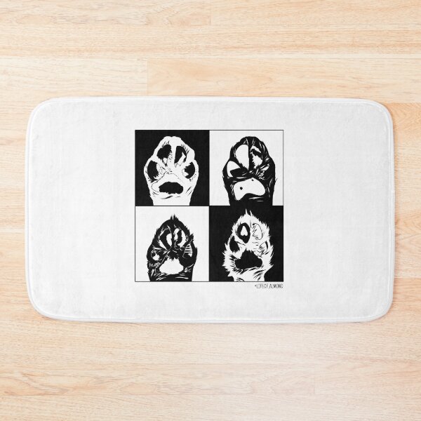 Item preview, Four Cat Paws B&W Graphic Art designed and sold by Dmo3HarkoArt.