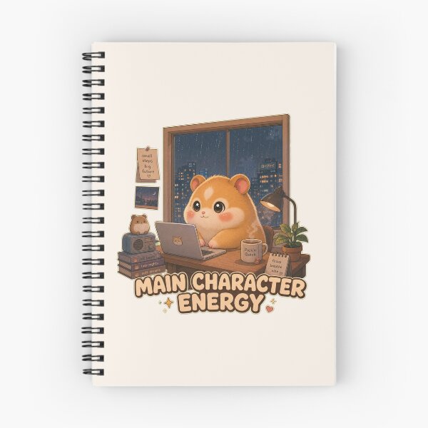 Item preview, Main Character Energy Hamster | Cozy Lofi Study Aesthetic designed and sold by Pick'n Quick.