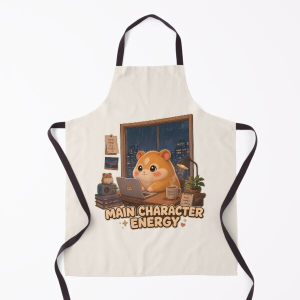 Item preview, Main Character Energy Hamster | Cozy Lofi Study Aesthetic designed and sold by Pick'n Quick.