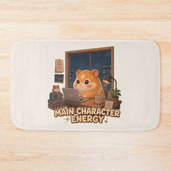 Item preview, Main Character Energy Hamster | Cozy Lofi Study Aesthetic designed and sold by Pick'n Quick.