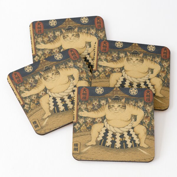 Item preview, The Grand Cat Sumo – Ukiyo-e Yokozuna designed and sold by カワチイキュート.