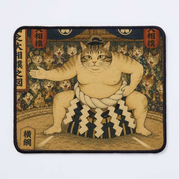 Item preview, The Grand Cat Sumo – Ukiyo-e Yokozuna designed and sold by カワチイキュート.