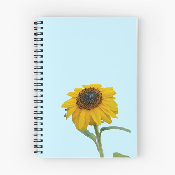 Item preview, Sunflower With Insects For Bringing You Shining Wamth Baby Blue Background designed and sold by BOKEbyTC.