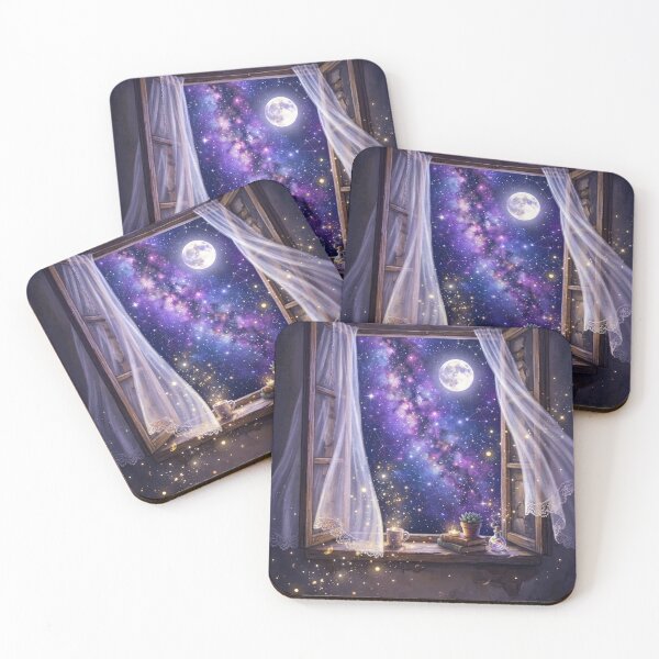 Item preview, Cosmic Milky Way View From Cozy Fantasy Window designed and sold by MARQUES DESIGN ART .