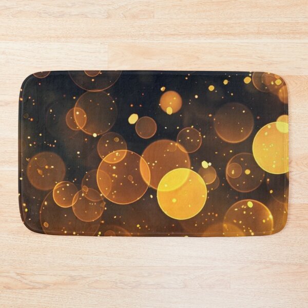 Item preview, Golden Bokeh Lights Sparks Dark Abstract Background designed and sold by LYAN-STORE.