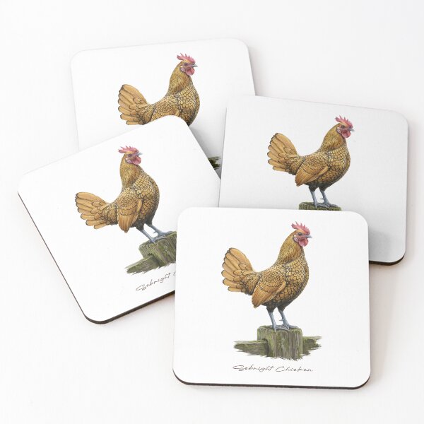 Item preview, Sebright Chicken on Wooden Fence Bird Illustration designed and sold by Takeda-art.