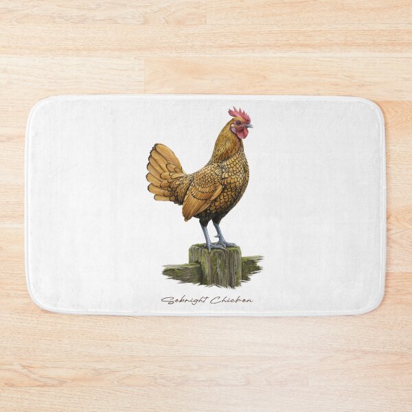 Item preview, Sebright Chicken on Wooden Fence Bird Illustration designed and sold by Takeda-art.