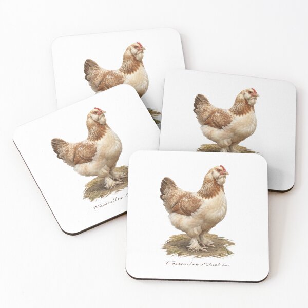 Item preview, Faverolles Chicken in Farm Bird Illustration designed and sold by Takeda-art.