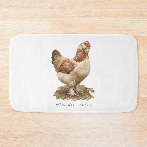 Item preview, Faverolles Chicken in Farm Bird Illustration designed and sold by Takeda-art.