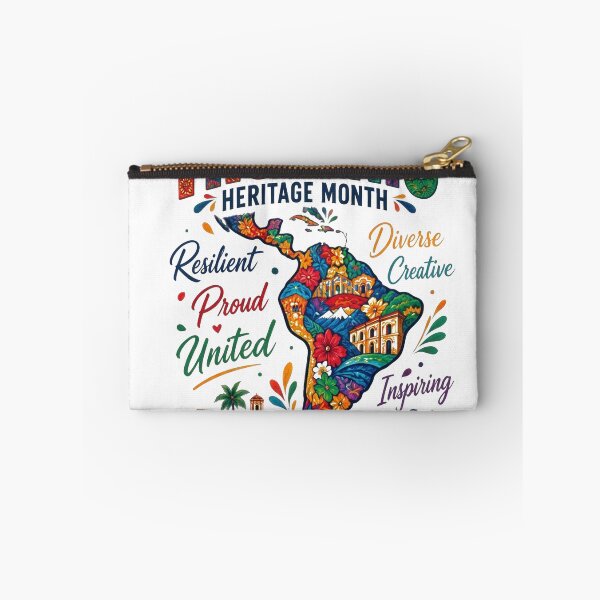 Item preview, National Hispanic Heritage Month – Resilient, Proud & United Cultural Map Art designed and sold by CKADigital.